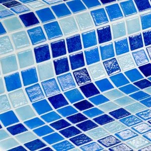 Mosaico Ez. Mezcla Celeste - Palmeta 30,5x50,5 cm. (Valor m² IVA INCL)