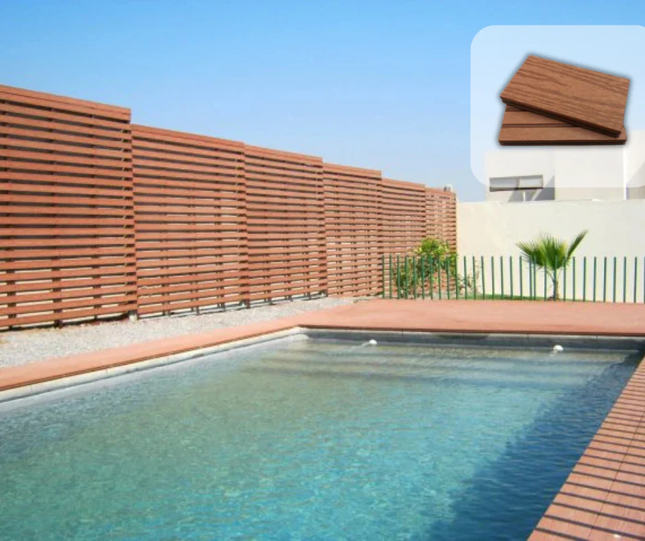 Cortavista wpc color caoba - 220x6,3x1,2cm (iva incl)