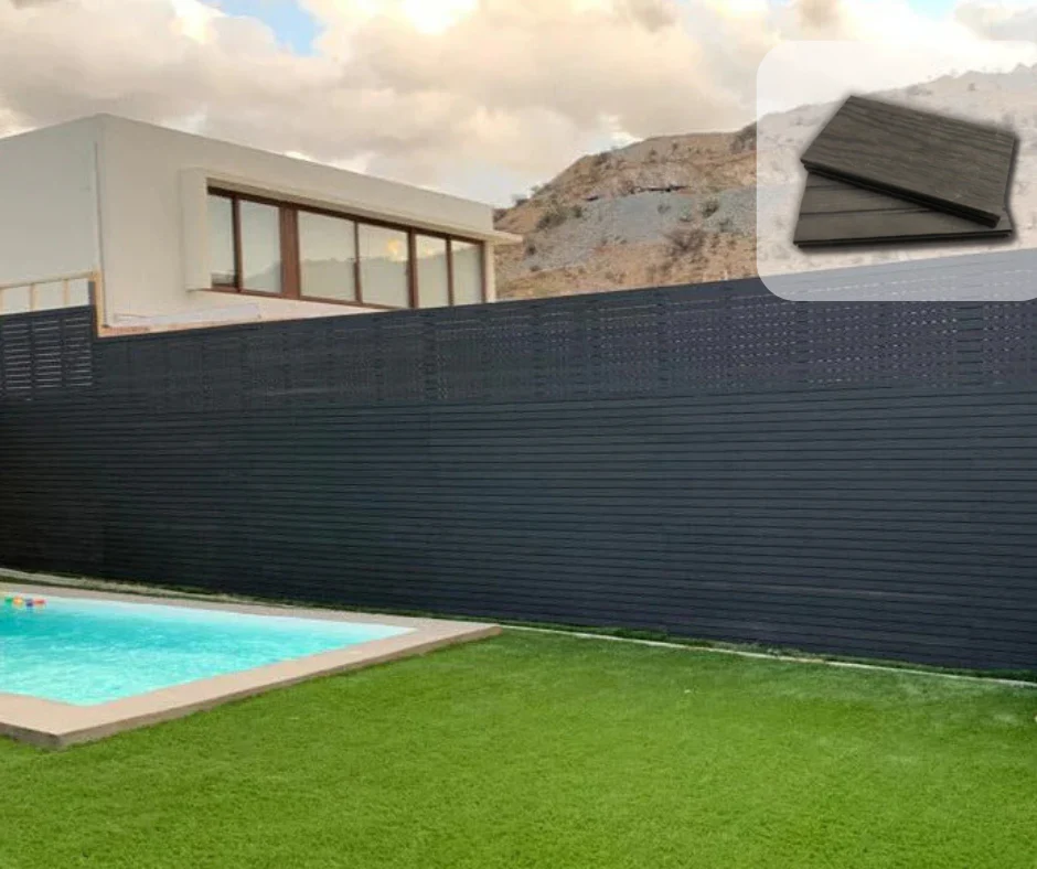 Cortavista wpc color negro - 220x6,3x1,2cm (iva incl)
