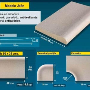 Borde Español Jaen Atérmico 50x35x3. Un. (IVA Incl.)