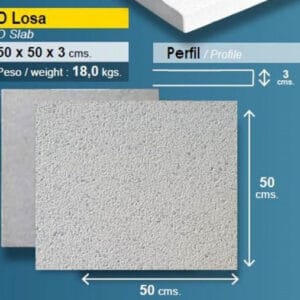 Pastelón Español Atérmico 50x50x3 cm. Un. (IVA Incl)