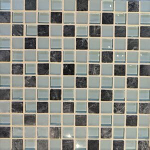 Mosaico Lusso Piedra Cristal Verde Agua  - Palmeta 30 x 30 cm (Valor Palmeta)
