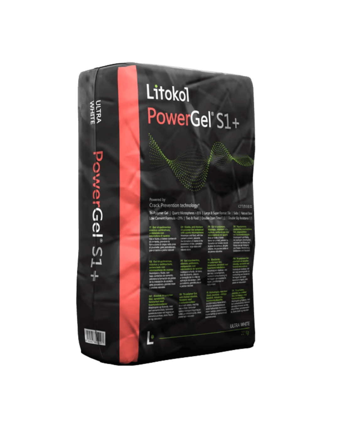 Adh. Mosaico power gel s1+, bianco 20kg c2+te / litokol italy