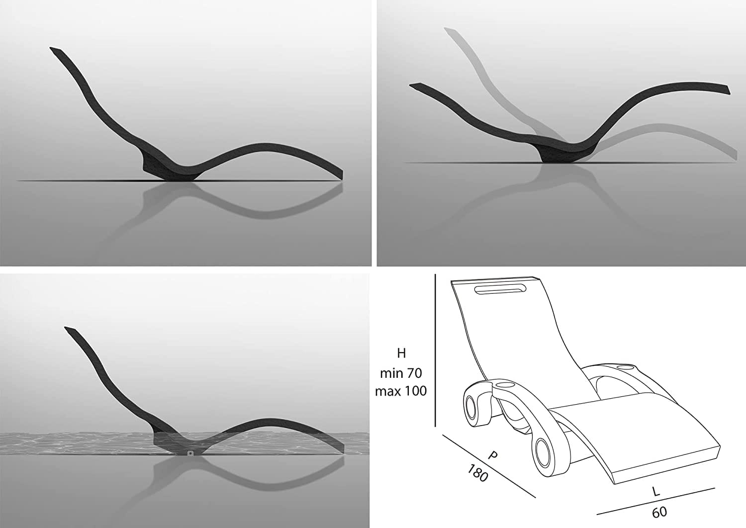 Chaise longue serendipity turquoise. Precio iva incl. - imagen 3