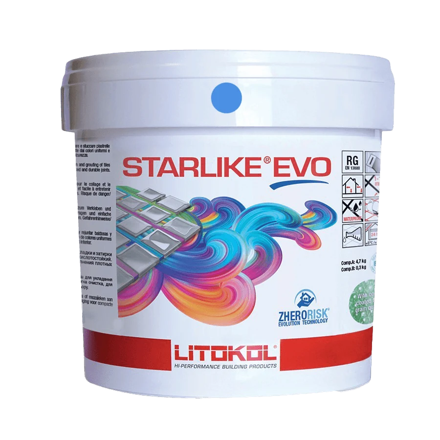 Frague epoxico starlike blue avio, 5kg. Litokol italy.