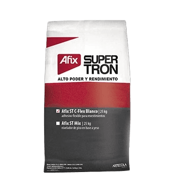 Adhesivo afix supertron c-flex blanco 25 kg