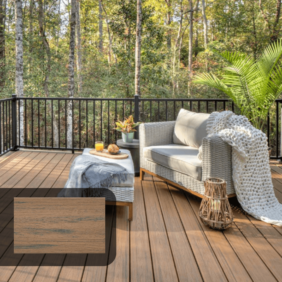 Trex natural toasted sand 370 x 14 cm. Usa m²